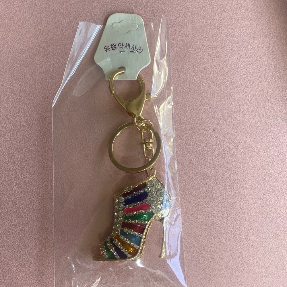 Multi Color High Heel Keychain